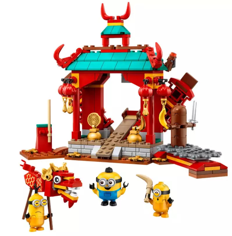 Inhalt: LEGO Minions 75550 Minions Kung Fu Tempel