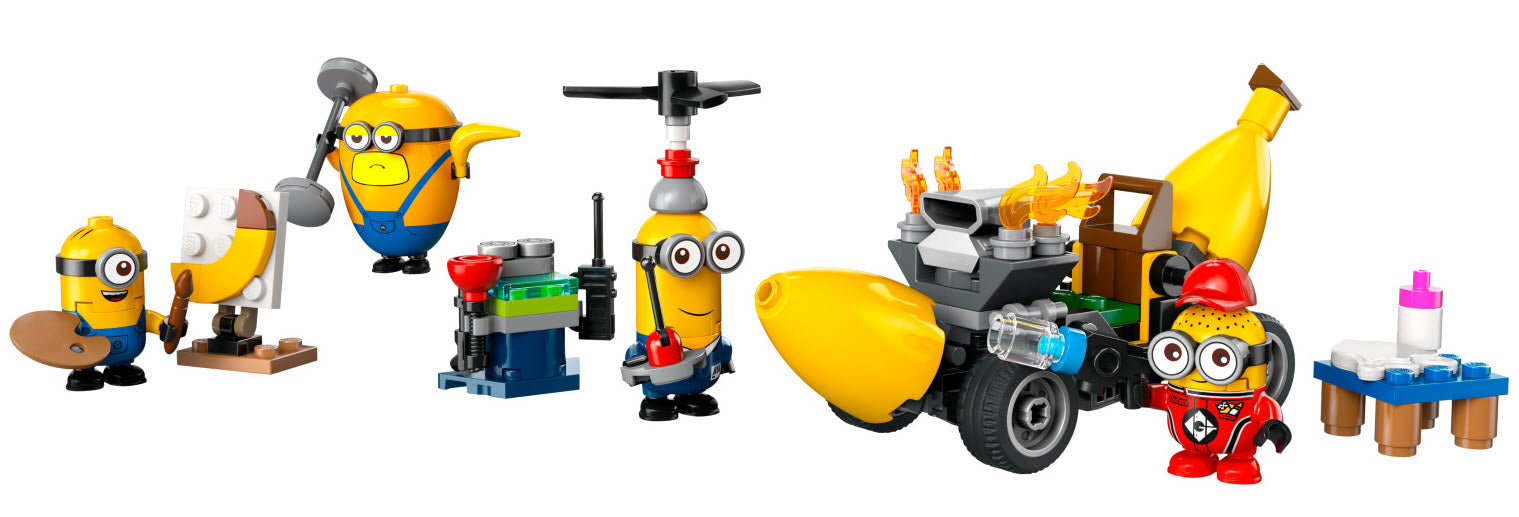 Inhalt: LEGO Minions 75580 Minions und das Bananen Auto