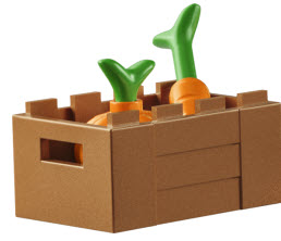 LEGO Micro-Sets M5600 Holzkiste mit Kürbis und Karotte