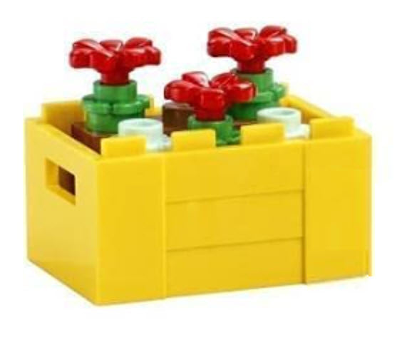 LEGO Micro-Sets M5601 Holzkiste mit Blumen