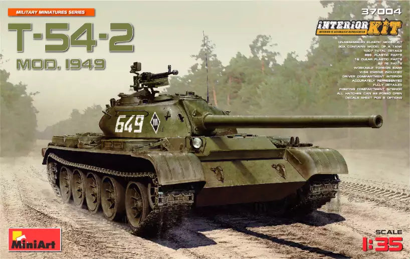 MiniArt 37004 T-54-2 Soviet Medium Tank Mod. 1949 with Interior Kit, 1:35