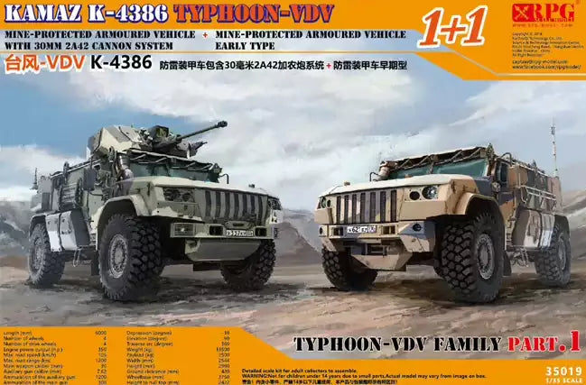 RPG-Model 35019 KAMAZ K-4386 Typhoon-VDV Family, 1:35