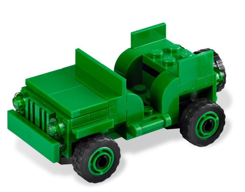 LEGO Split-Sets MIL7595 Willys Jeep (komplett), grün
