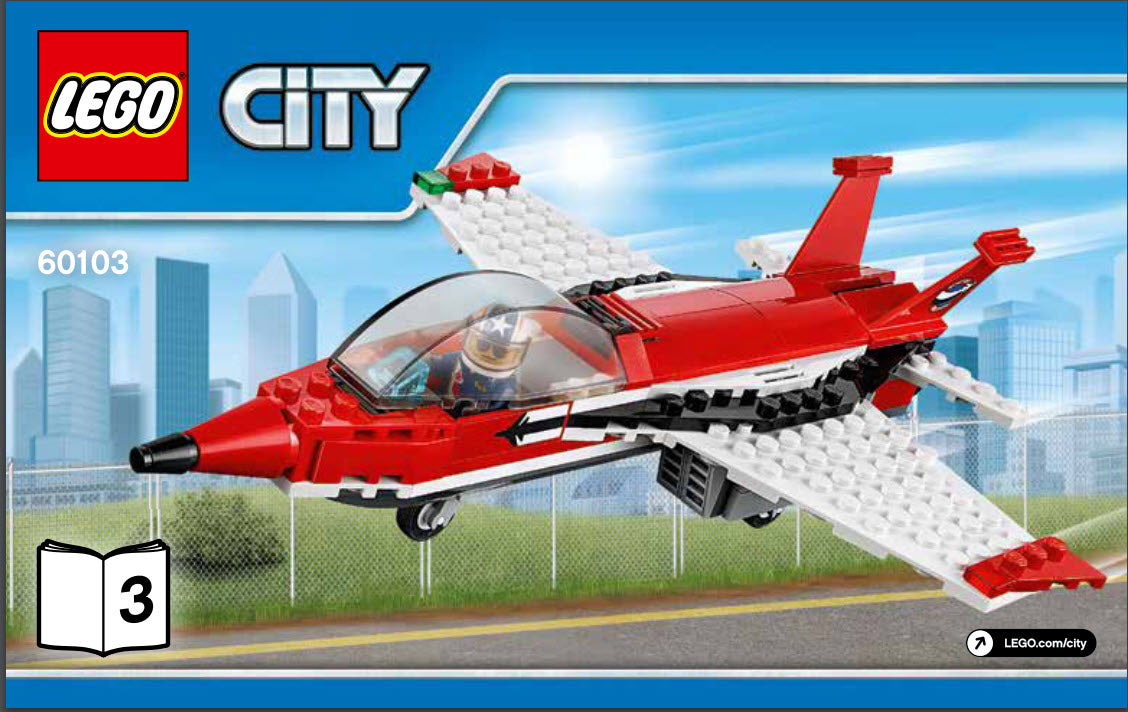 LEGO Split-Sets S614 Düsenjet mit Doppelleitwerk und Pilot