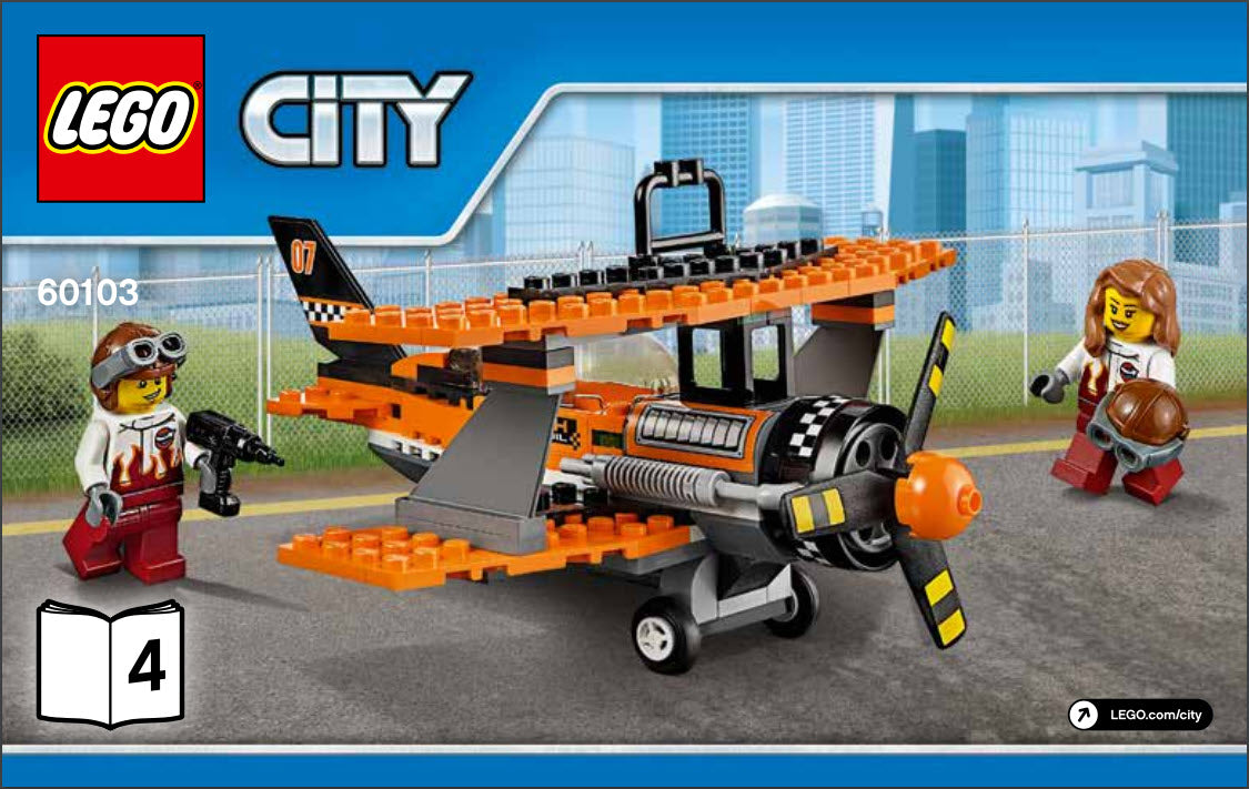LEGO Split-Sets S615 Doppeldecker mit Pilot und Wingwalker