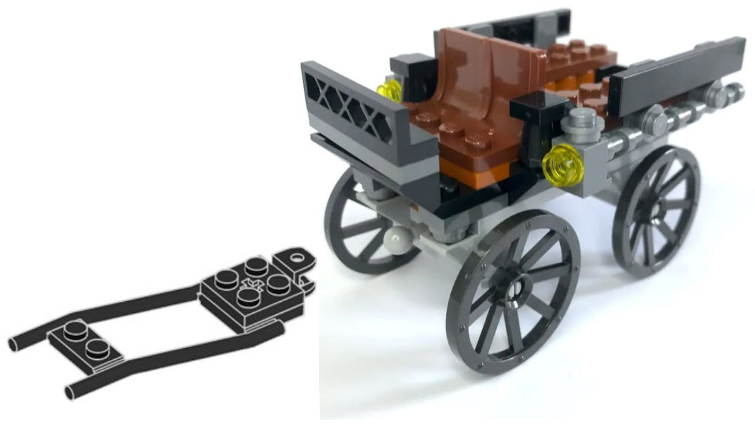 LEGO Split-Sets S761 Kutsche mit Deichsel
