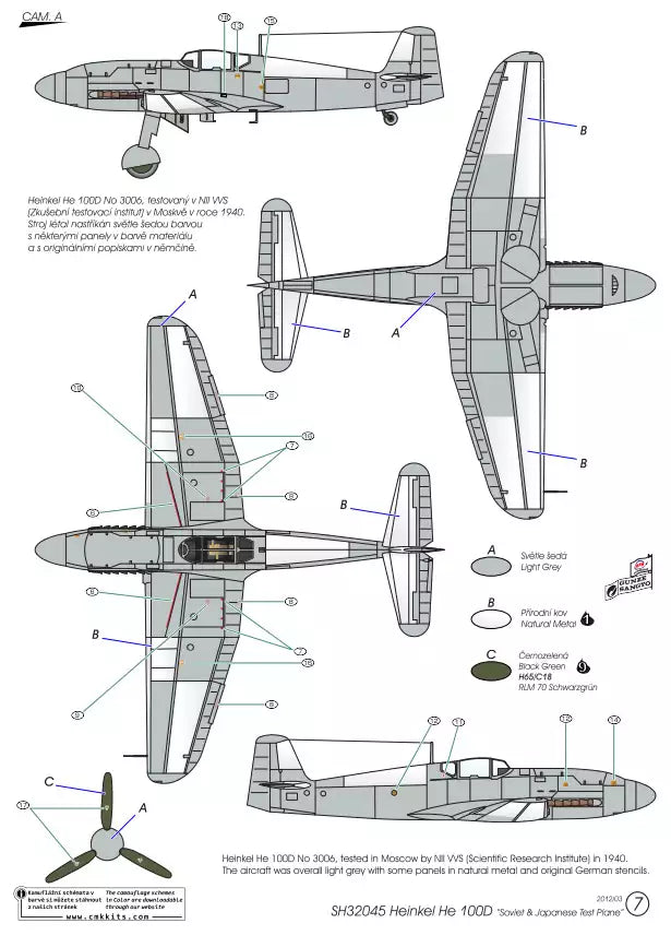 Special Hobby SH32045 Heinkel He 100D Soviet and Japanese Plane, 1:32