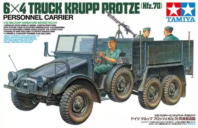 Tamiya 35317 6X4 Truck Krupp Protze (Kfz. 70) Personnel Carrier, 1:35