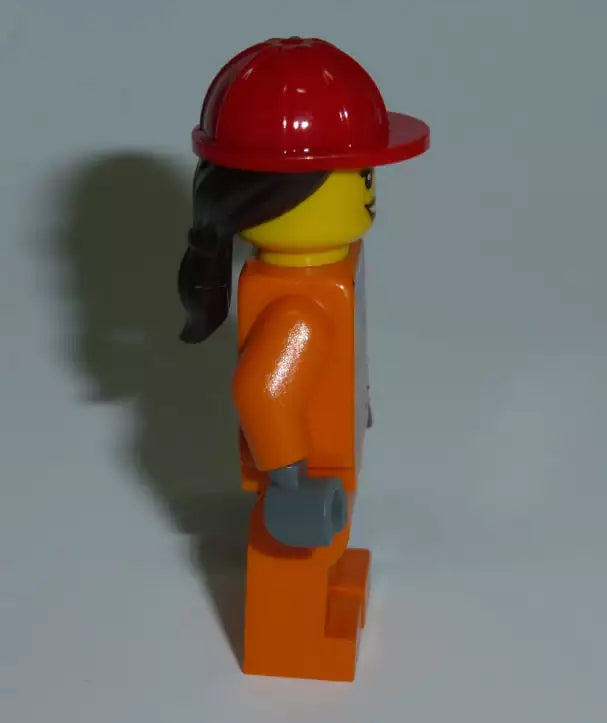 LEGO City Minifiguren CTY528 Bauarbeiterin mit orangem Overall und Helm