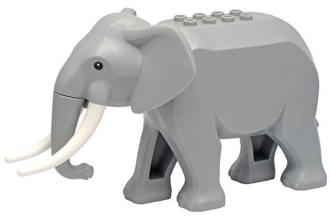 LEGO Tiere elephant2c01 Elefantenbulle, hellgrau