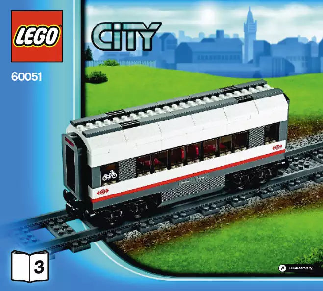 LEGO City EZ60051-2 Weißer Hochgeschwindigkeits-Passagierwaggon