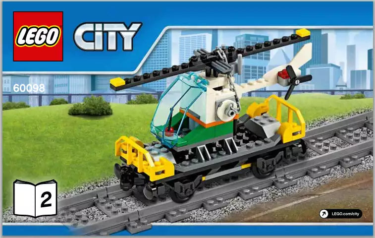 LEGO City EZ60098-2 Tiefladerwaggon mit Helikopter