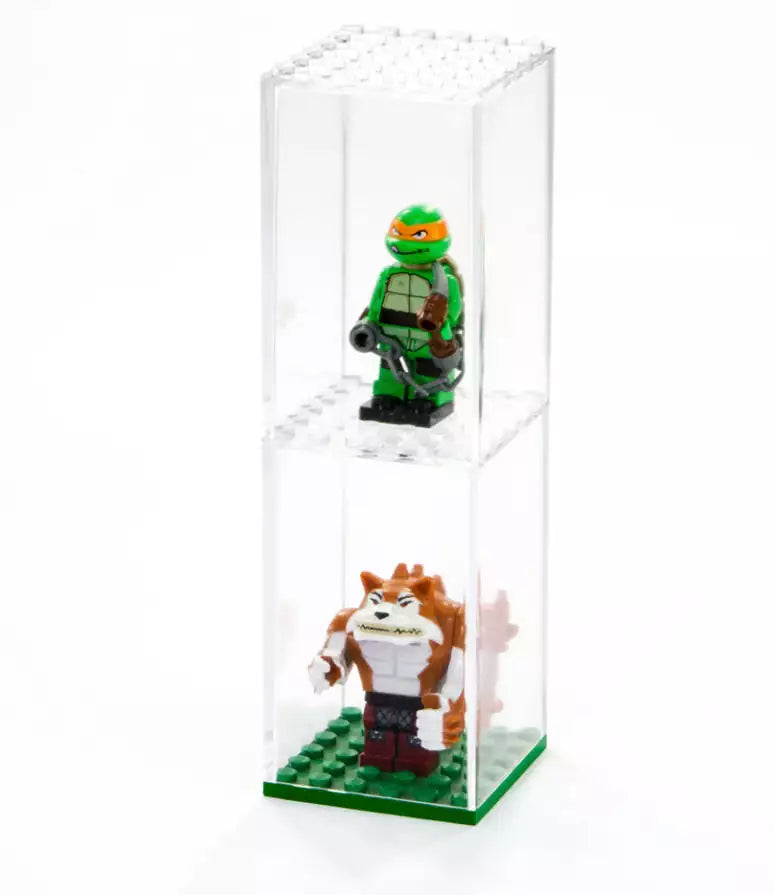 FaBiOX FX002-4 Vitrinen 6x6 für LEGO-Minifiguren (4 Stück), transparent-klar