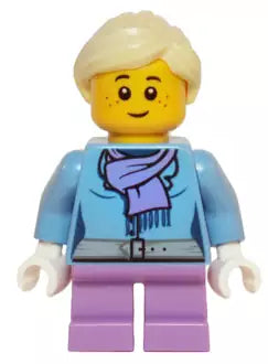 LEGO City Minifiguren HOL066 Mädchen mit blauer Jacke und Schal
