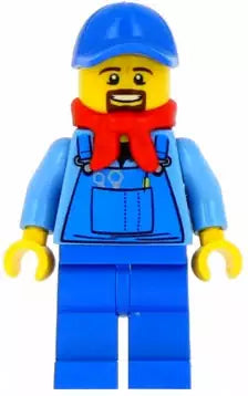 LEGO City Minifiguren HOL078 Lokführer mit rotem Schal