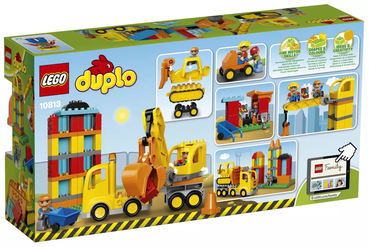 LEGO DUPLO 10813 Große Baustelle, Box Rückansicht