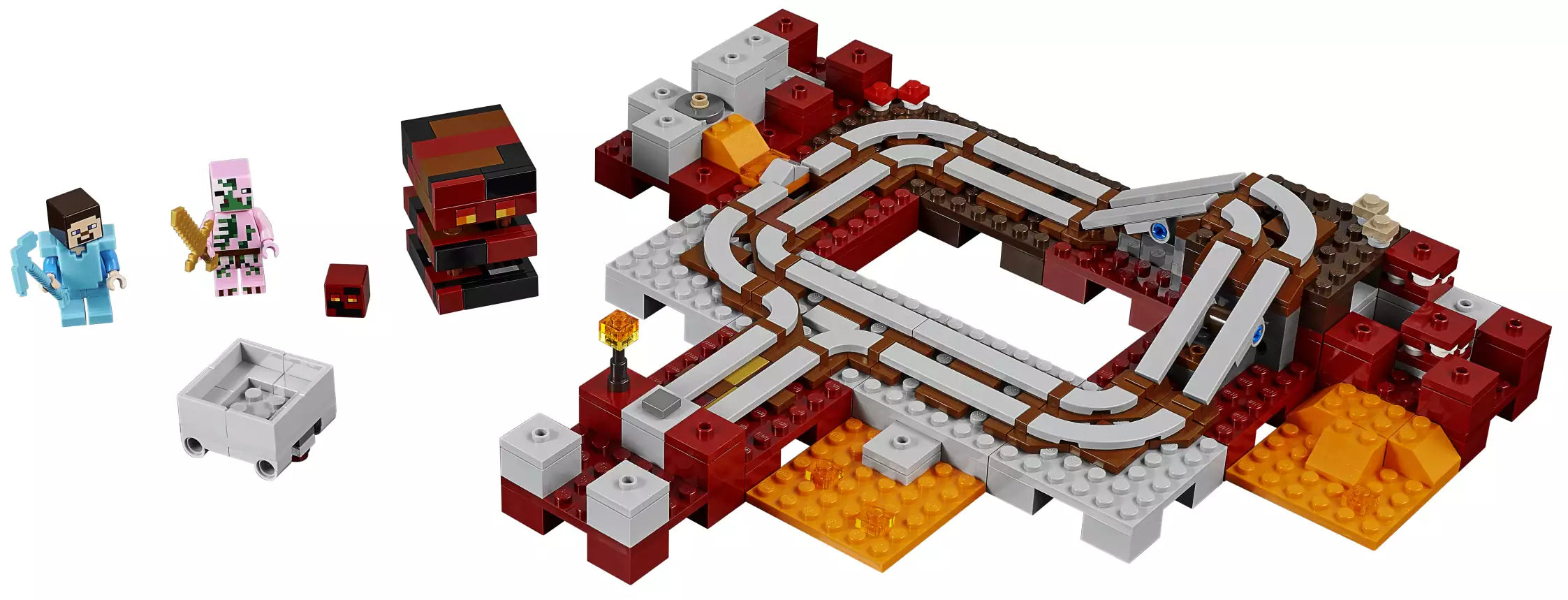 LEGO Minecraft 21130 Die Nether-Eisenbahn, Inhalt