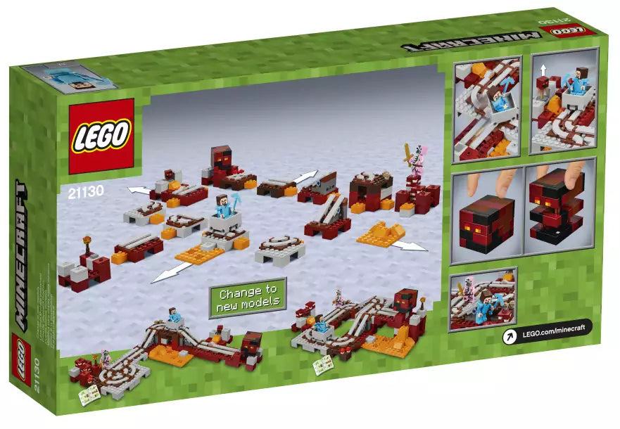 LEGO Minecraft 21130 Die Nether-Eisenbahn, Box Rückansicht