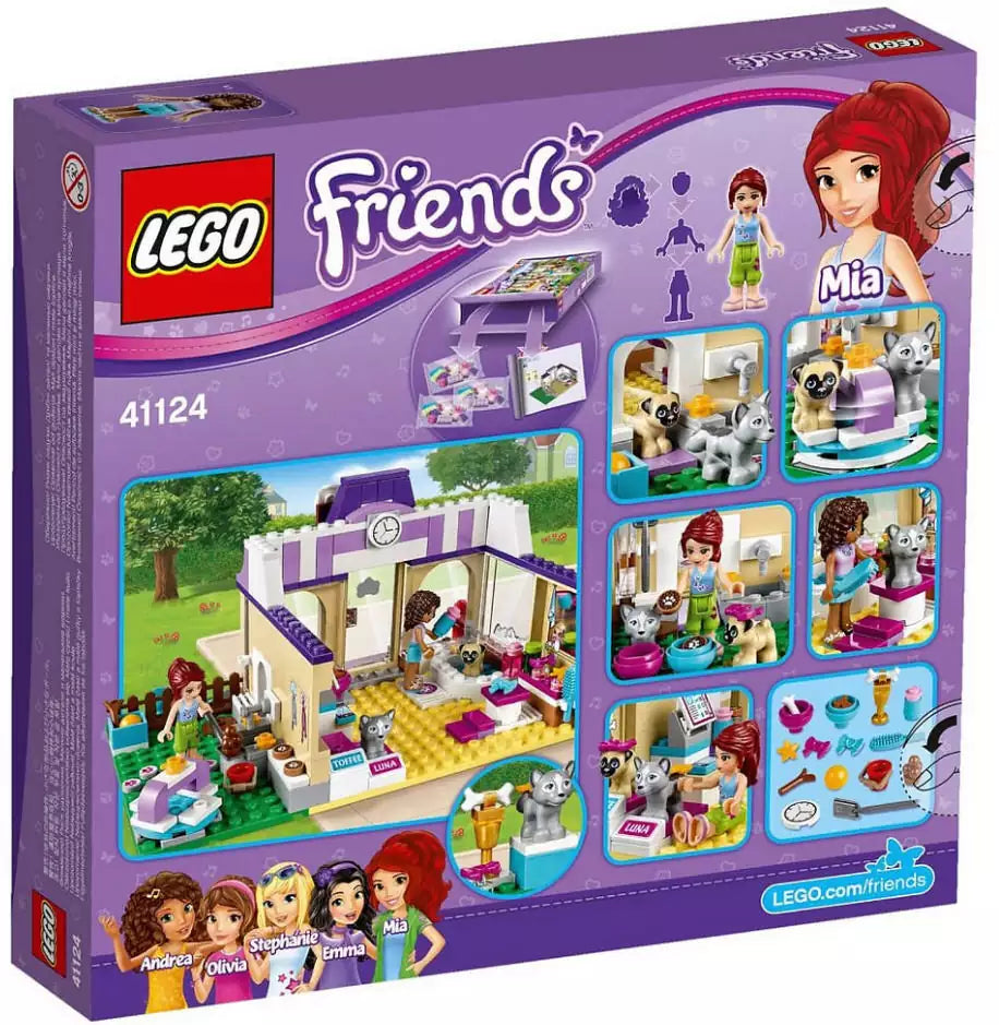 LEGO Friends 41124 Heartlake Welpen-Betreuung, Box Rückansicht
