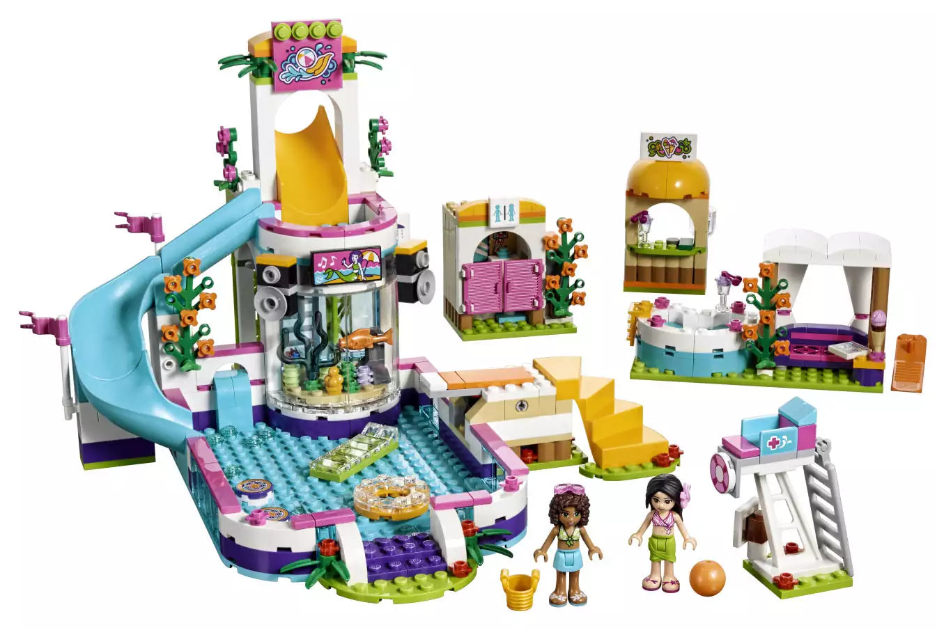 LEGO Friends 41313 Heartlake Freibad, Inhalt