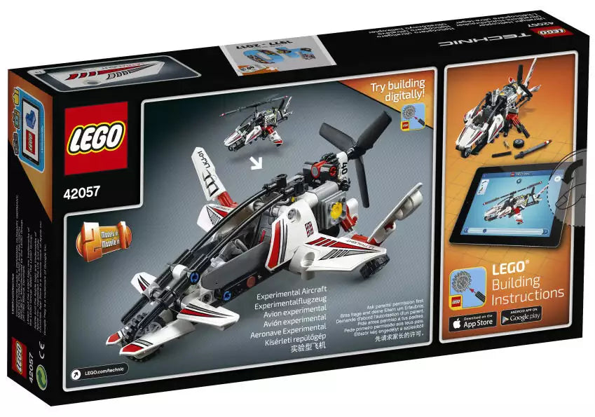LEGO Technic 42057 Ultraleicht-Hubschrauber, Box Rückansicht