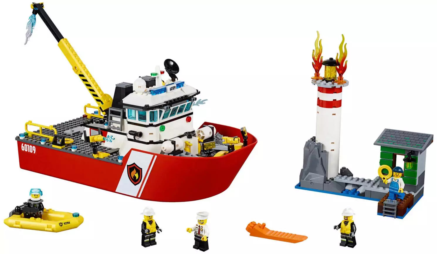 LEGO City 60109 Feuerwehrschiff, Inhalt