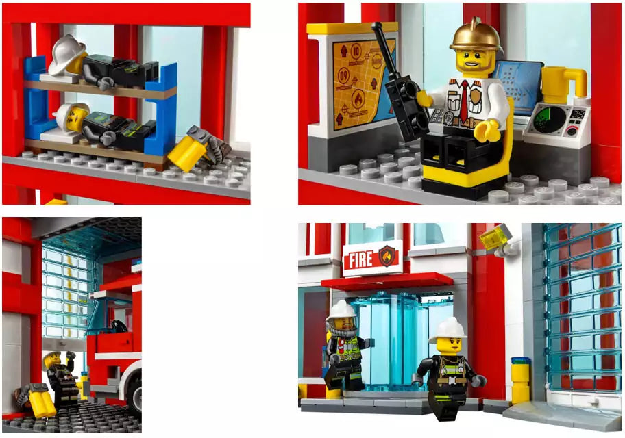 LEGO City 60110 Große Feuerwehrstation, Details innen