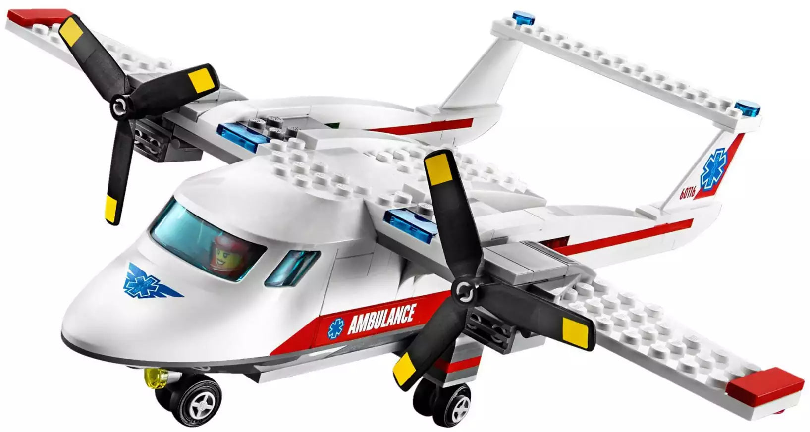 LEGO City 60116 Rettungsflugzeug, Ansicht vorne
