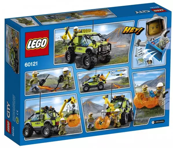 LEGO City 60121 Vulkan-Forschungstruck, Box Rückansicht
