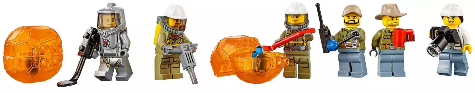 LEGO City 60124 Vulkan-Forscherstation, Minifiguren
