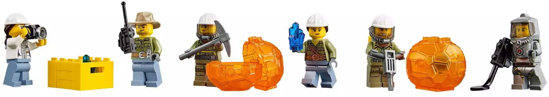 LEGO City 60125 Vulkan-Schwerlasthelikopter, Minifiguren