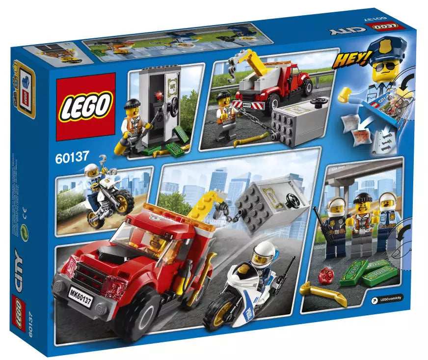 LEGO City 60137 Abschleppwagen auf Abwegen, Box Rückansich