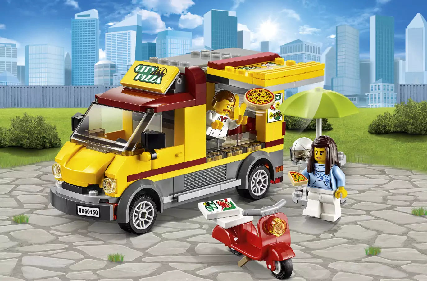 LEGO City 60150 Pizzawagen, Detail 1