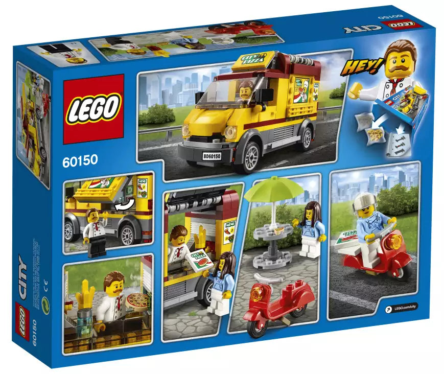 LEGO City 60150 Pizzawagen, Box Rückansicht
