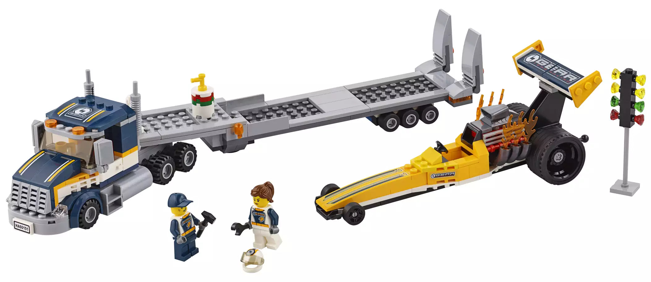 LEGO City 60151 Dragster-Transporter, Inhalt
