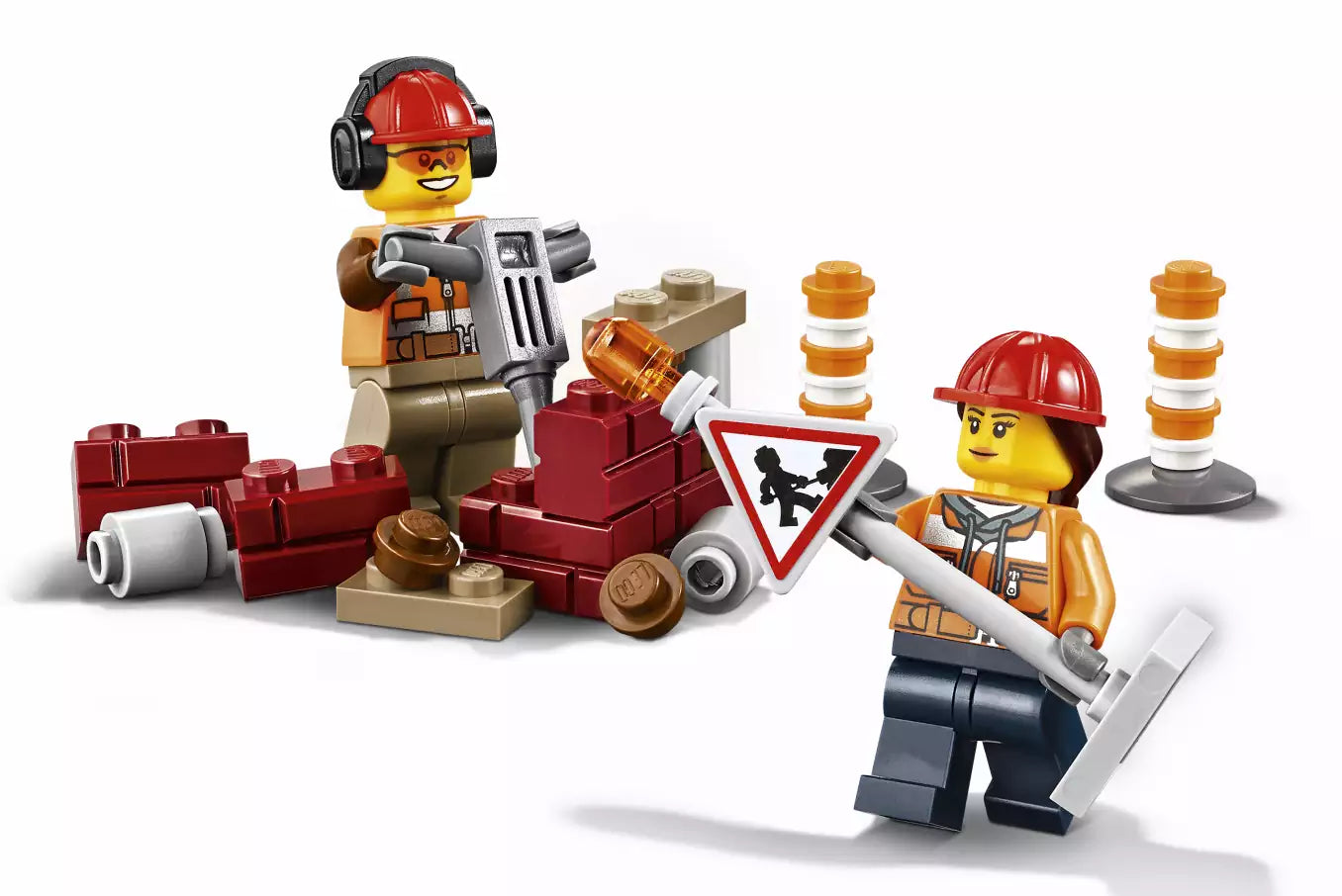 LEGO City 60152 Straßenreiniger und Bagger, Minifiguren