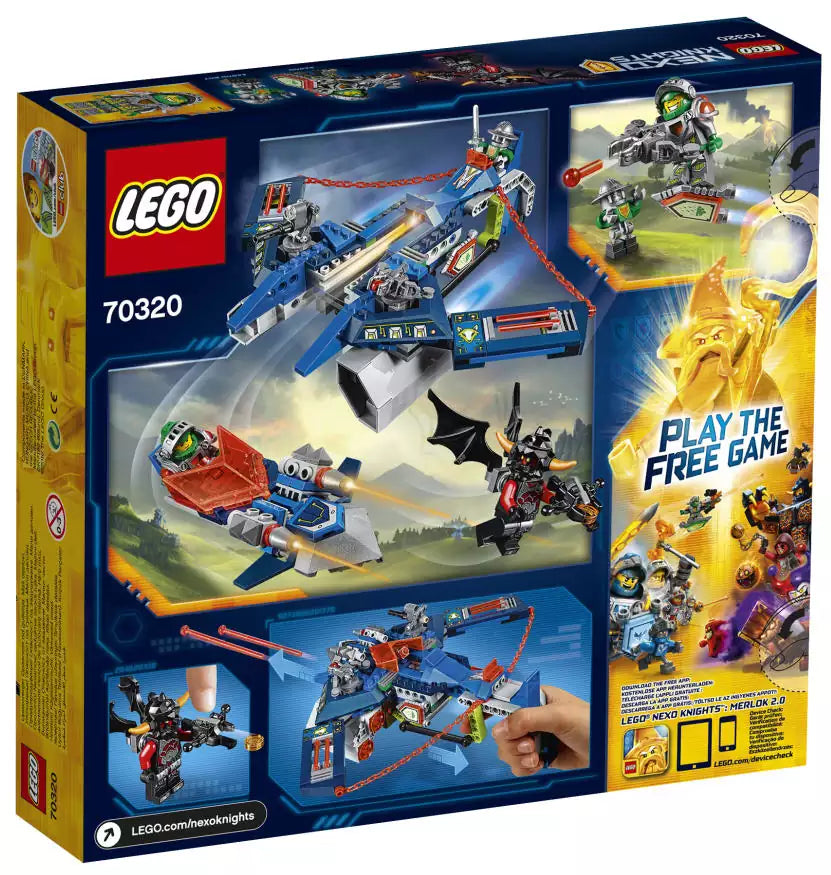 LEGO Nexo Knights 70320 Aaron Foxs Aero-Flieger V2, Box Rückansicht