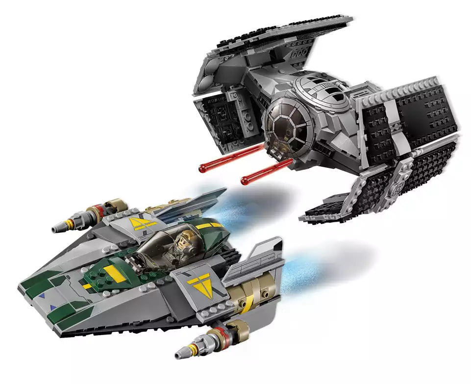 LEGO Star Wars 75150 Vaders TIE Advanced vs. A-Wing Starfighter, Detail 1