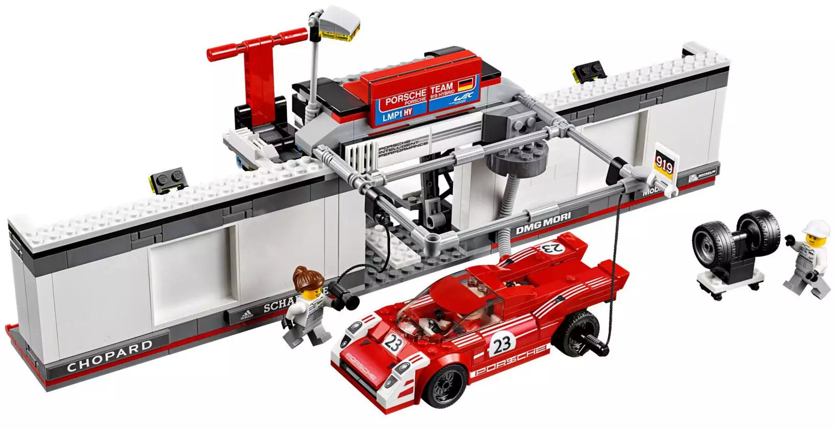 LEGO Speed Champions 75876 Porsche 919 Hybrid and 917K Pit Lane, Boxengasse