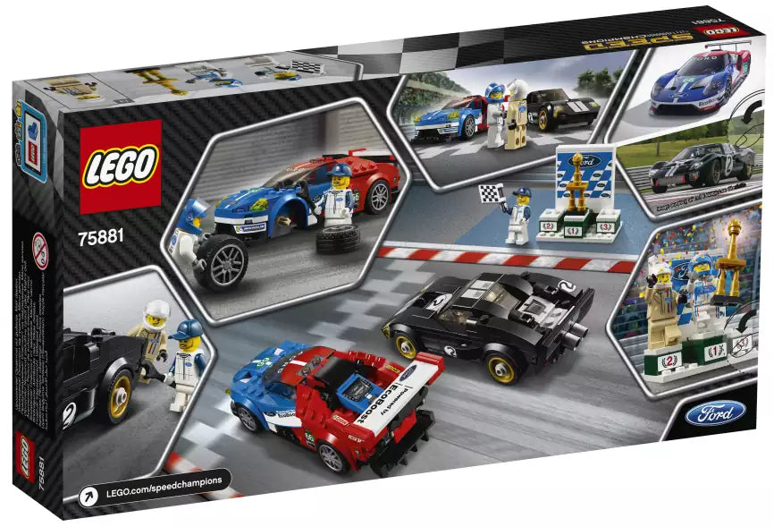 LEGO Speed Champions 75881 2016 Ford GT & 1966 Ford GT40, Box Rückansicht