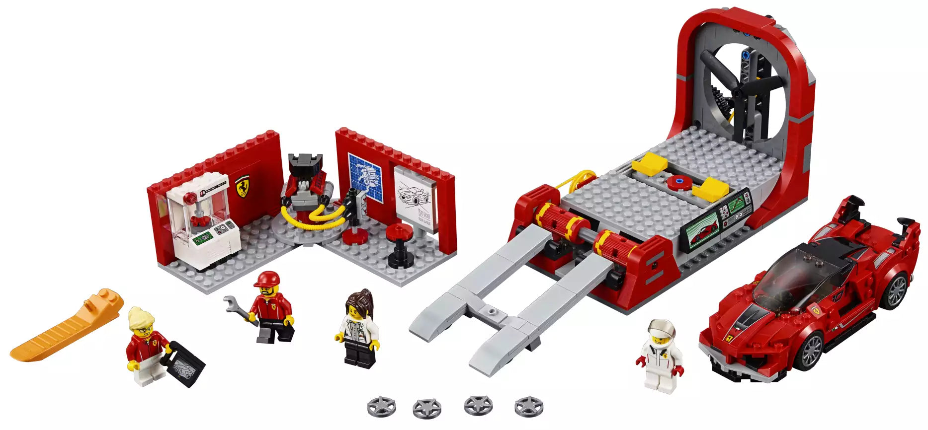 LEGO Speed Champions 75882 Ferrari FXX K & Entwicklungszentrum, Inhalt