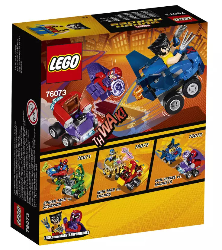 LEGO Super Heroes 76073 Wolverine vs. Magneto, Box Rückansicht