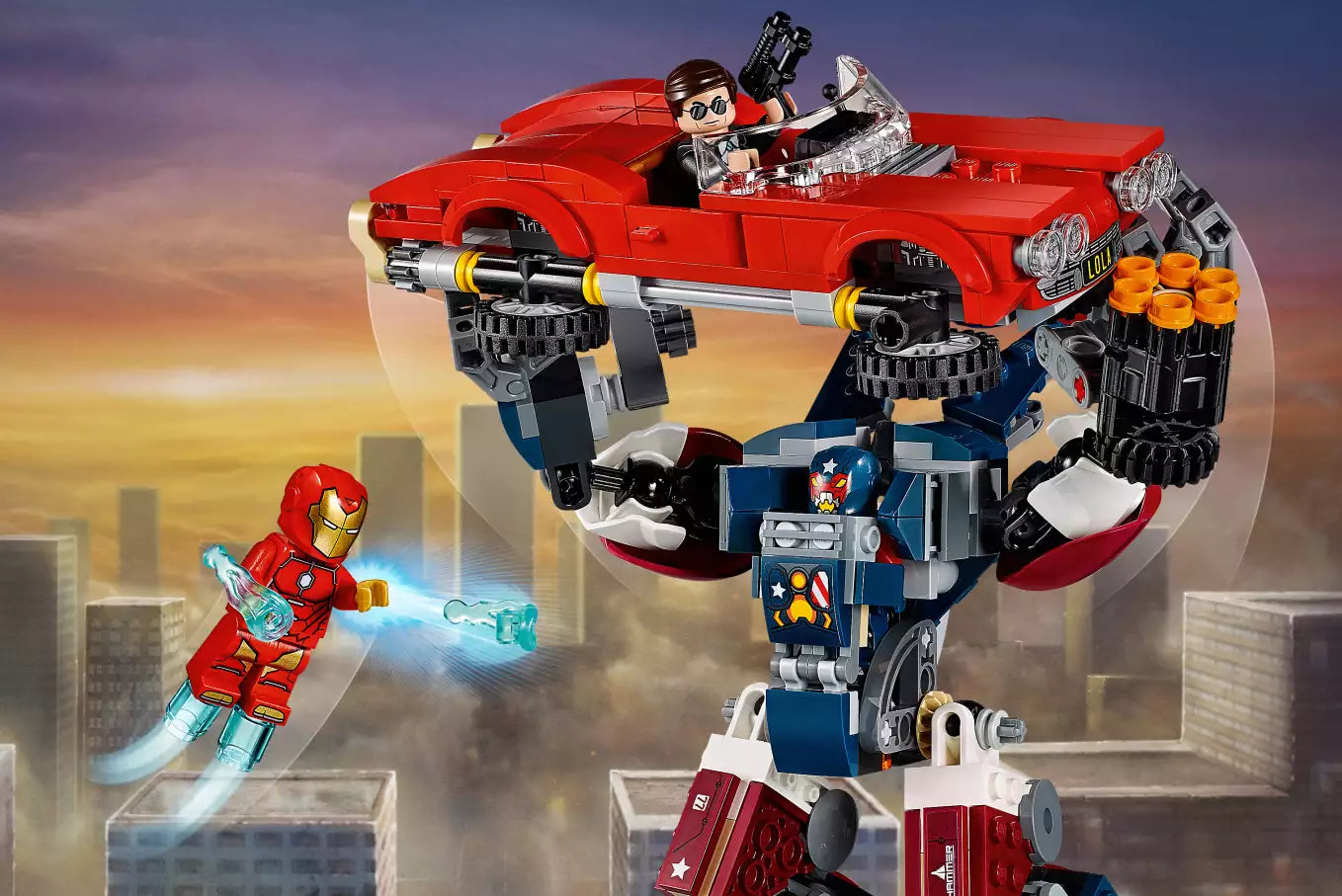 LEGO Super Heroes 76077 Iron Man gegen Detroit Steel, Detail 1