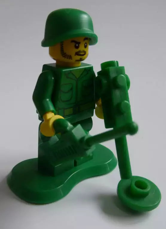 Custom LEGO Soldaten MIL103-05 Soldat mit Dreitagebart und Mienesuchgerät
