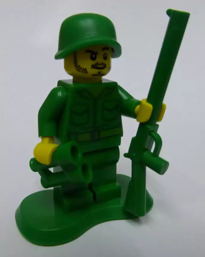Custom LEGO Soldaten MIL103-02 Soldat mit Dreitagebart und Gewehr