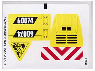 LEGO City  STICKERBOGEN 60074 Bulldozer