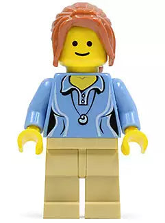 LEGO City Minifiguren TWN189 Frau mit hellblauem Shirt  und beiger Hose